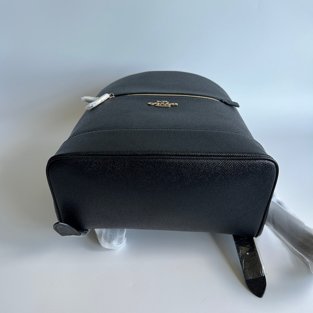 Coach Kenley Black Crossgrain Leather Backpack C5680 NWT - Picture 4 of 12